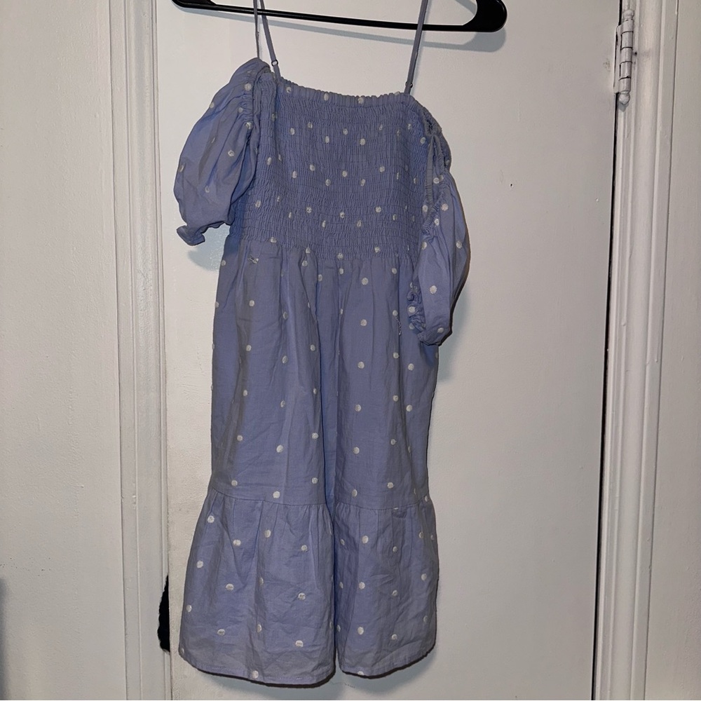 Charming Blue Polka Dot Mini Dress